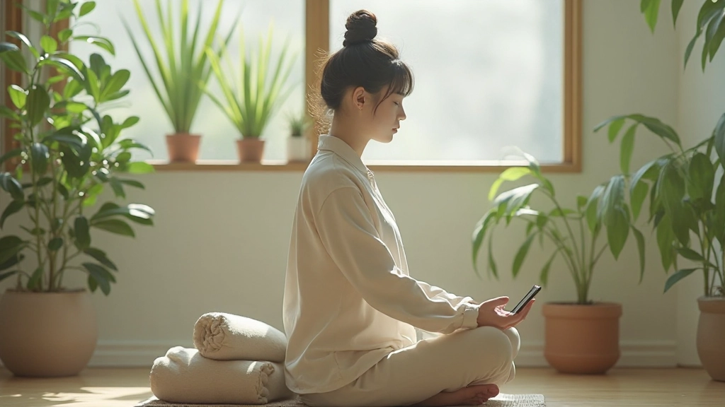 Zen garden representing Japanese mindfulness philosophy applied to modern digital wellness