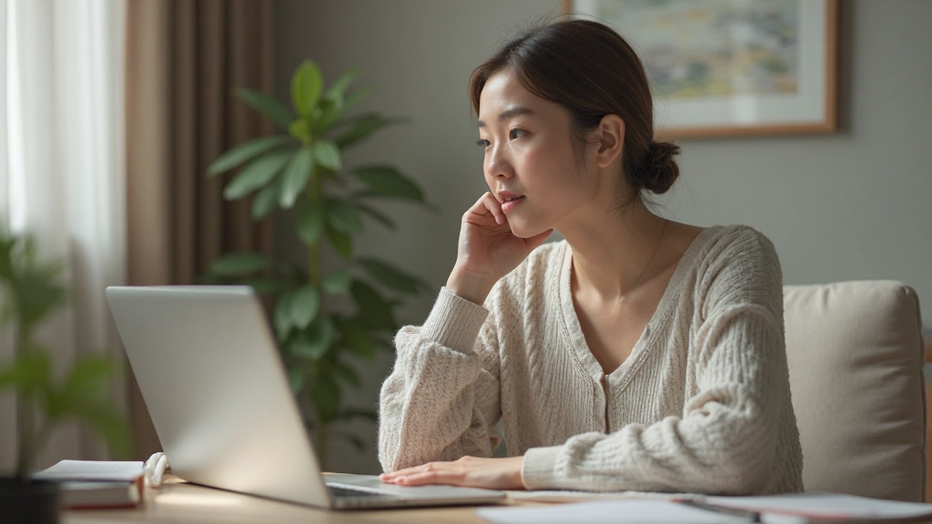 Person thoughtfully managing digital communication with intentional screen time practices